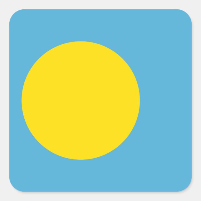 Palau Flag Square Sticker (Front)