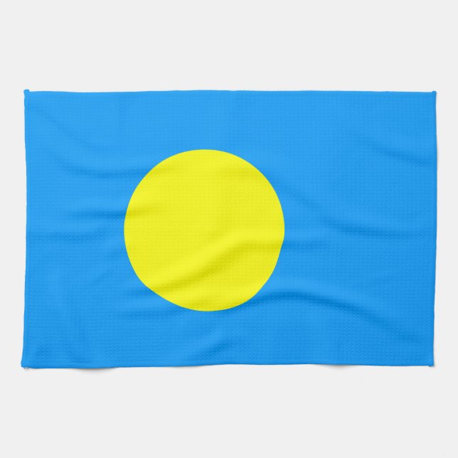 Palau Flag Tea Towel (Horizontal)