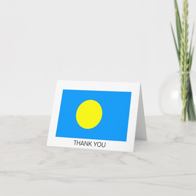 Palau Flag Thank You Card (Front)