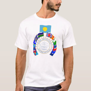 Palau Flags Pinwheel T-Shirt