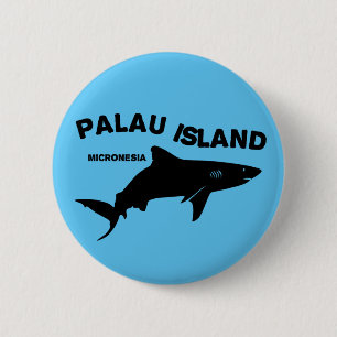 Palau Island Scuba Diving With Sharks 6 Cm Round Badge
