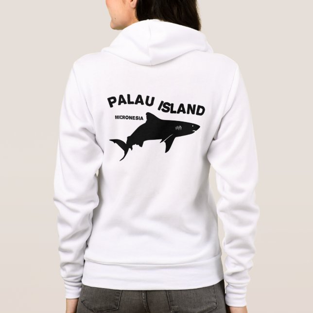 Palau Island Scuba Diving With Sharks Hoodie (Back)
