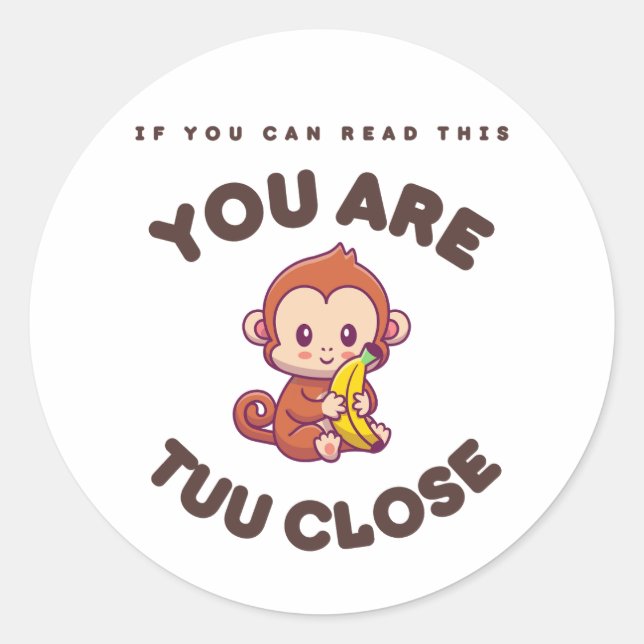 Palau Palauan Monkey Meme  Classic Round Sticker (Front)
