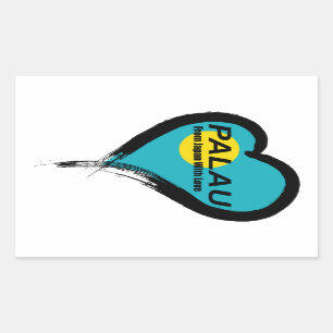 palau rectangular sticker