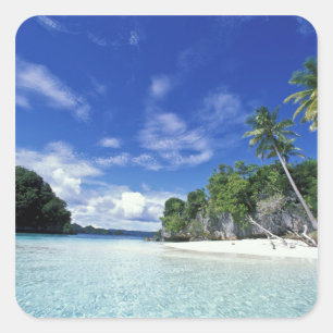Palau, Rock Islands, Honeymoon Island, World Square Sticker