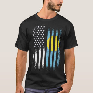 Palauan American Patriot Grown Country USA Flags S T-Shirt