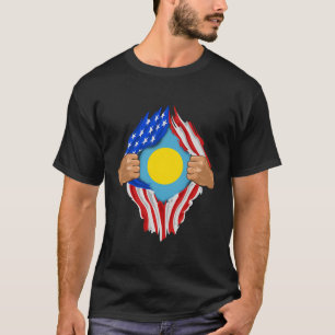 Palauan Blood Inside Me Palau Flag Gift T-Shirt