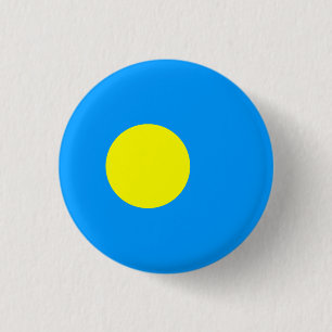 Palauan Flag, Flag of Palau 3 Cm Round Badge