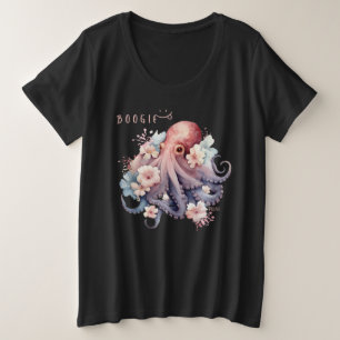 Palauan Octopus (Bukitang) Basic Plus T-Shirt Plus Size T-Shirt