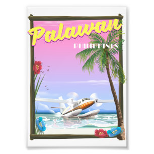 Palawan Philippines flight poster