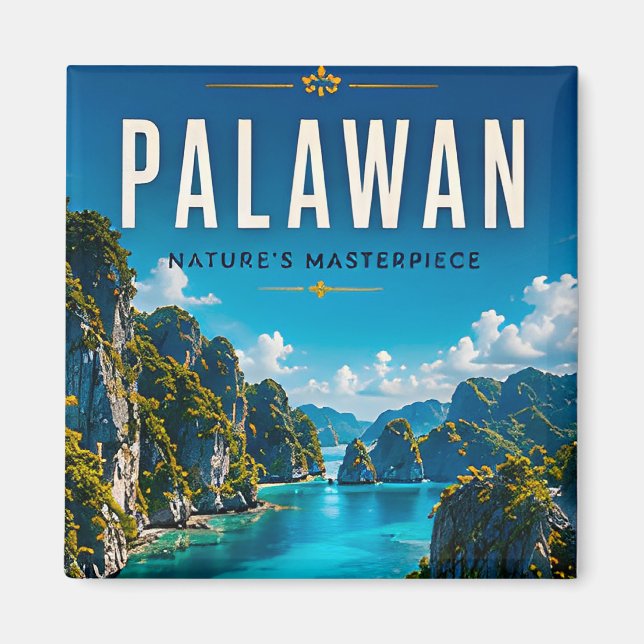 🏝️ Palawan Philippines Lagoon Home Decor 🌊 Magnet (Front)