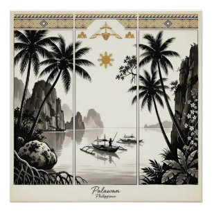 Palawan Philippines Triptych Wall Art