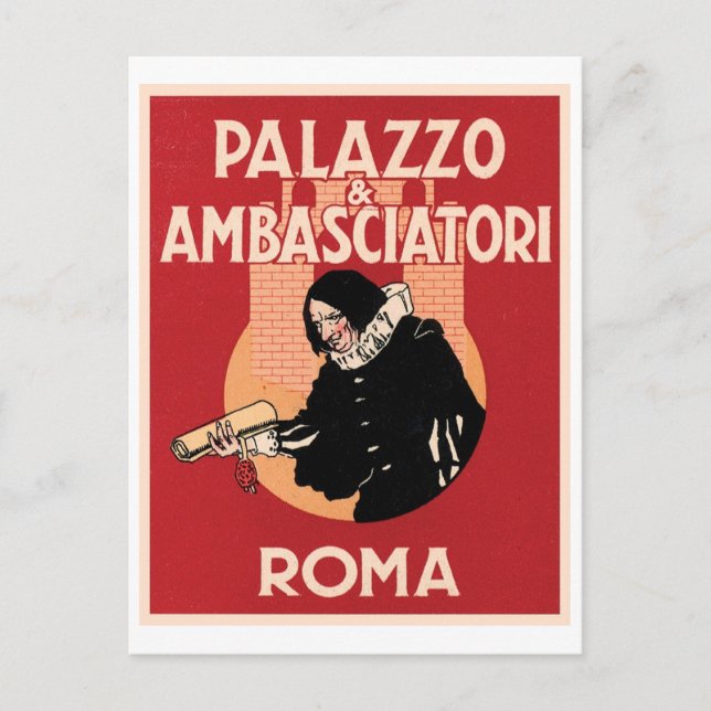 Palazzo &amp; Ambasciatori Roma Postcard (Front)