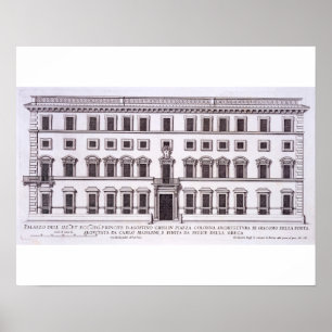 Palazzo Chigi, Piazza Colonna, Rome, from 'Palazzi Poster