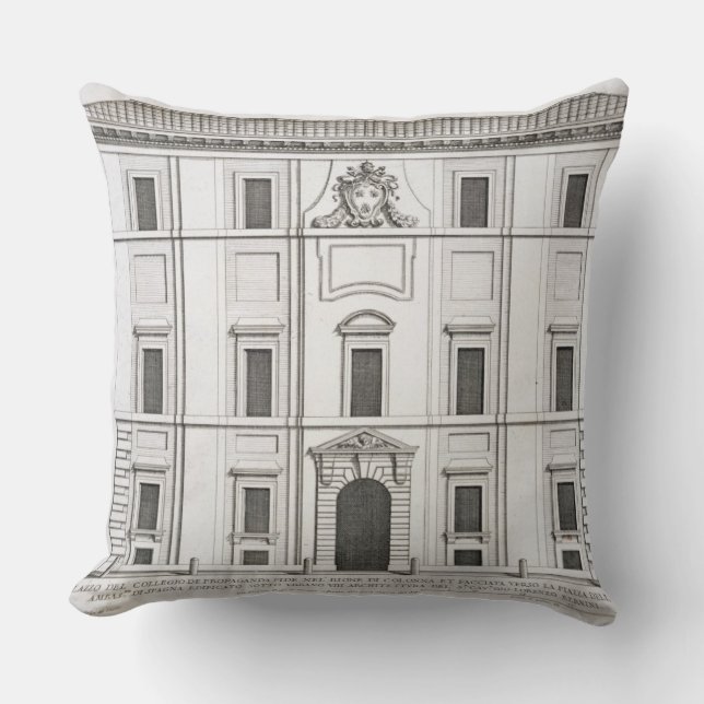 Palazzo del Collegio de Propaganda Fide, from 'Pal Cushion (Front)