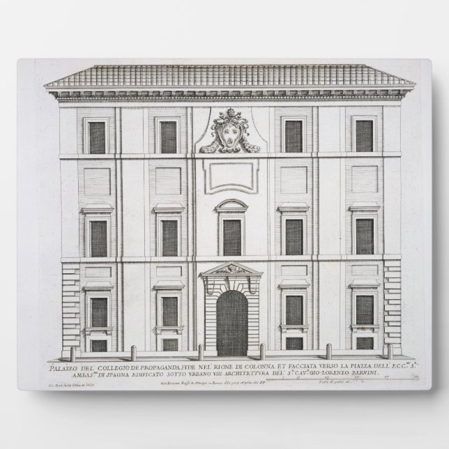 Palazzo del Collegio de Propaganda Fide, from 'Pal Plaque (Front)
