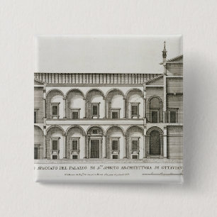 Palazzo di Santo Spirito, from 'Palazzi di Roma', 15 Cm Square Badge