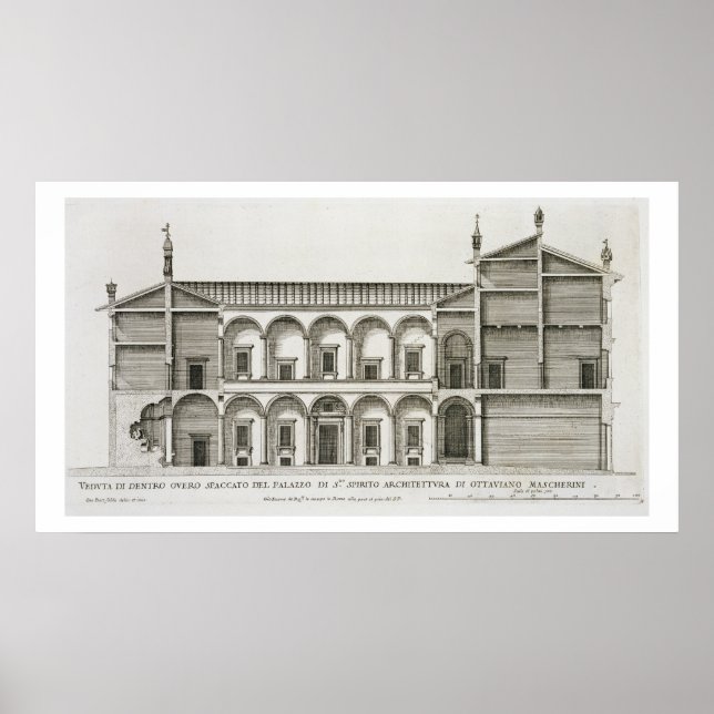 Palazzo di Santo Spirito, from 'Palazzi di Roma', Poster (Front)