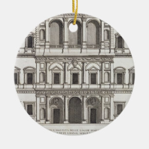 Palazzo Farnese, from 'Palazzi di Roma', part I, p Ceramic Tree Decoration