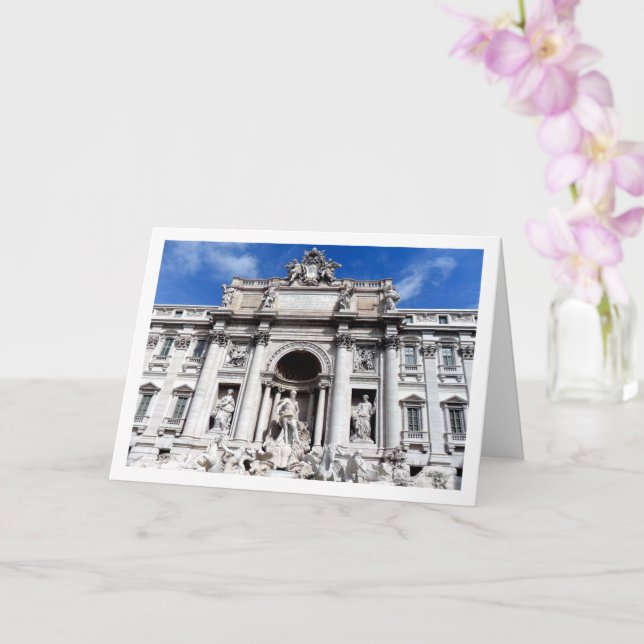 Palazzo Poli And Trevi Fountain, Rome Card (Orchid)