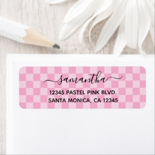 Pale and Light Pink Chequerboard