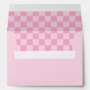 Pale and Light Pink Chequered Envelope