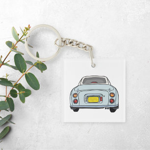 Pale Aqua Nissan Figaro Car Acrylic Keychain