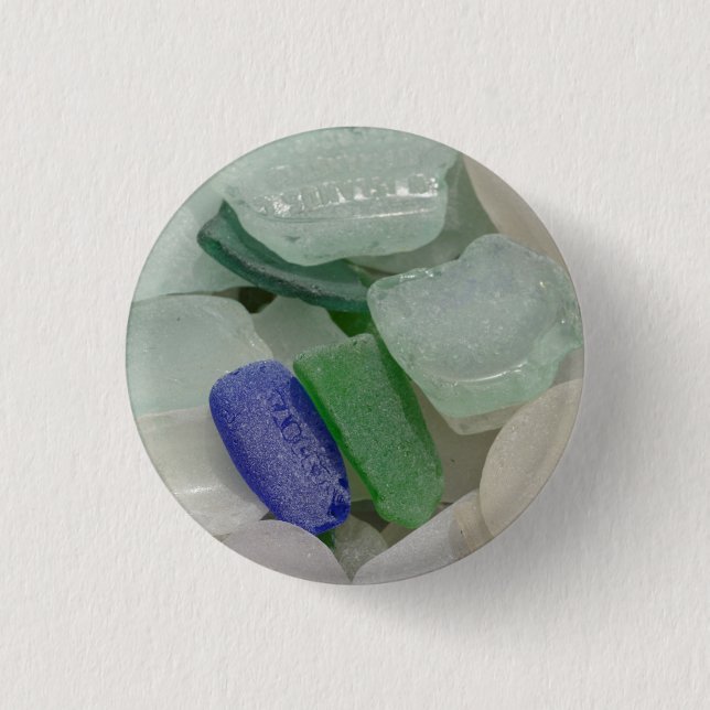 Pale Beach Glass 3 Cm Round Badge (Front)