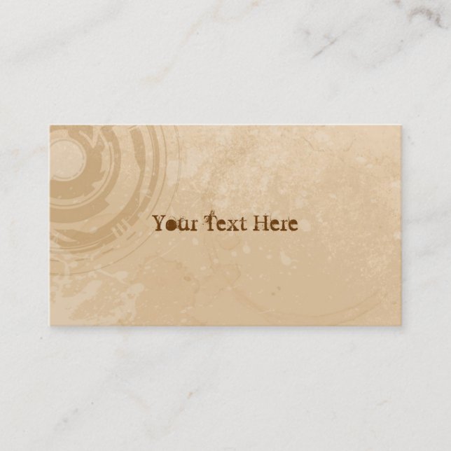 Pale Beige Grunge Business Cards (Front)
