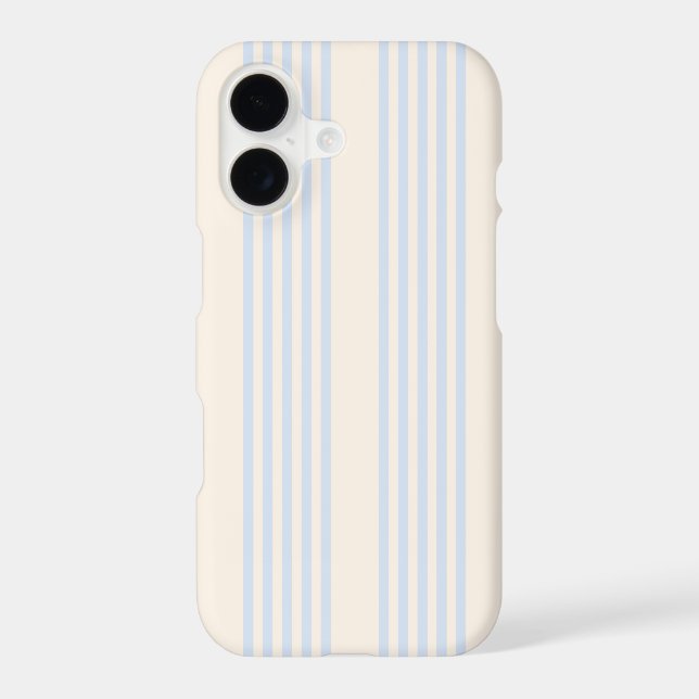 Pale blue and beige five stripes pattern (Back)