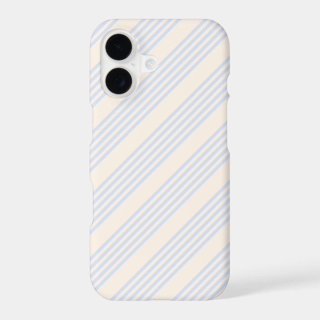 Pale blue and beige five stripes pattern (Back)