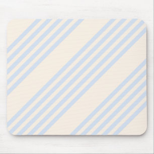 Pale blue and beige five stripes pattern mouse pad