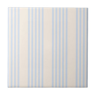 Pale blue and beige five stripes pattern tile