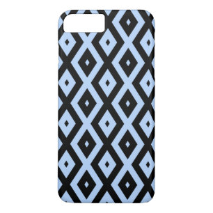 Pale blue and black diamond pattern Case-Mate iPhone case