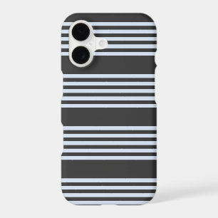 Pale blue and charcoal five stripes pattern