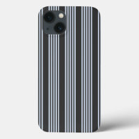 Pale blue and charcoal five stripes pattern