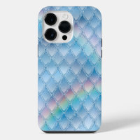 Pale Blue and Rainbow Dragon Scale Fantasy Pattern
