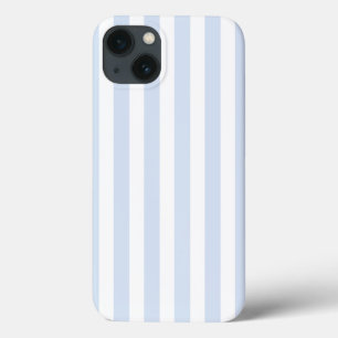 Pale blue and white candy stripes Case-Mate iPhone 13 Case