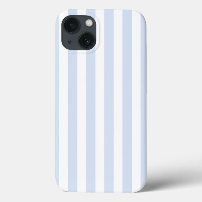 Pale blue and white candy stripes Case-Mate iPhone Case-Mate iPhone Case (Back)