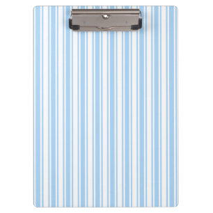 Pale blue and white candy stripes clipboard