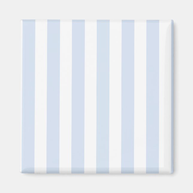 Pale blue and white candy stripes magnet (Front)