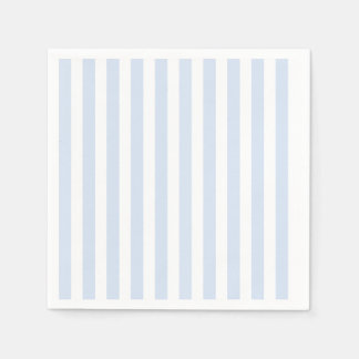 Pale blue and white candy stripes napkin