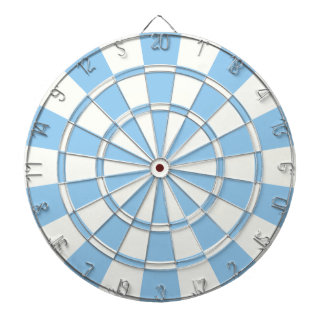 Pale Blue And White Dartboard
