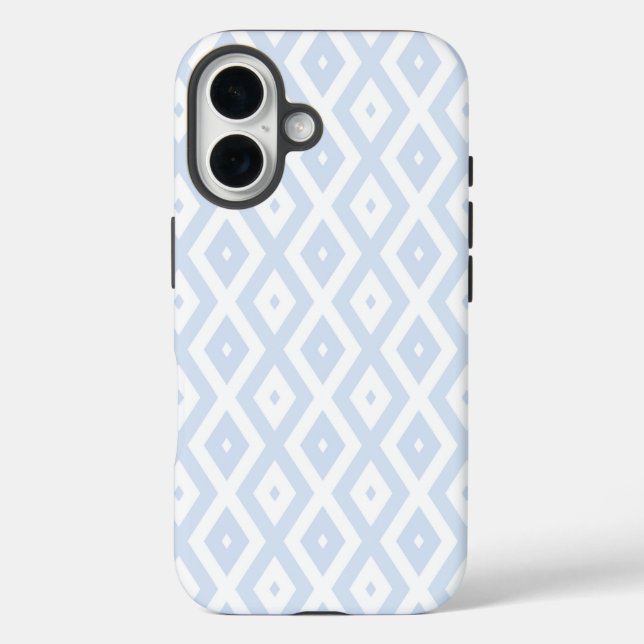 Pale blue and white diamond pattern  Case-Mate iPhone case (Back)