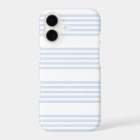 Pale blue and white five stripes pattern