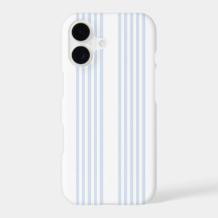 Pale blue and white five stripes pattern
