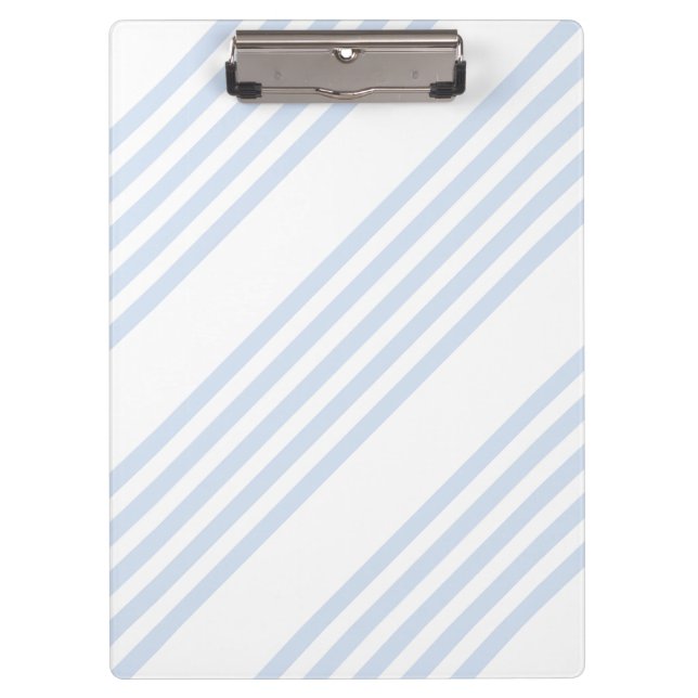 Pale blue and white five stripes pattern clipboard (Front)