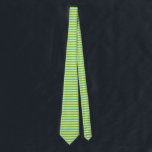 Pale Blue, Aqua Green and Yellow Stripes Tie<br><div class="desc">Abstract digital art of pale blue, aqua green and yellow stripes</div>