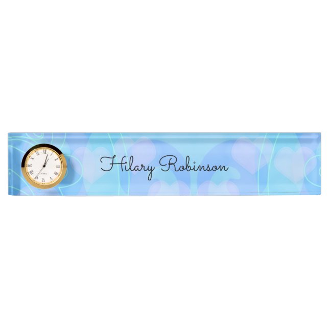 Pale Blue Asymmetric Pattern Nameplate (Front)