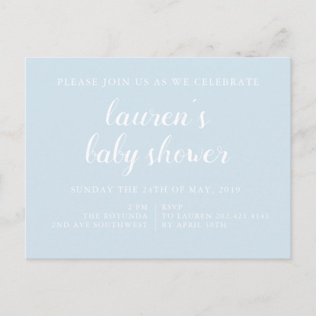 Pale Blue | Baby Shower Invitation (Front)